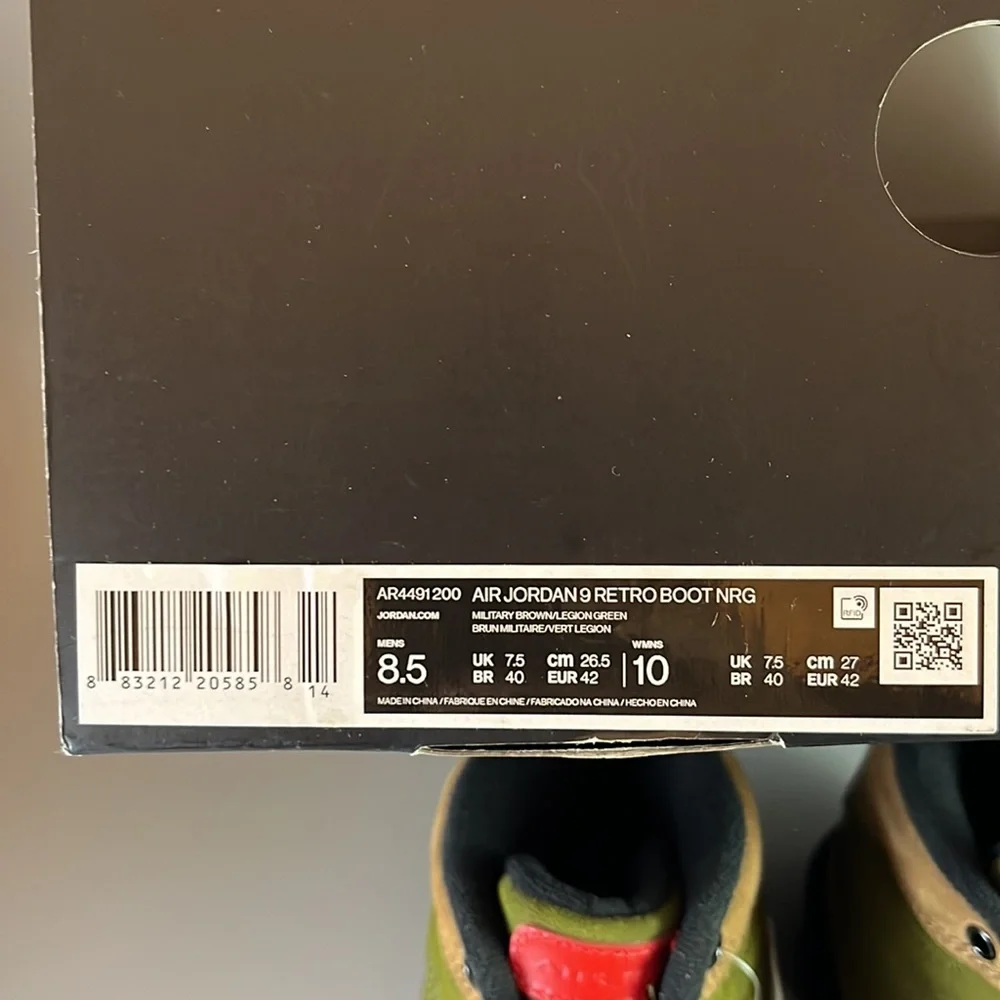 Nike Air Jordan 9 Retro Boot NRG 'Beef and Broccoli' - Picture 8 of 9